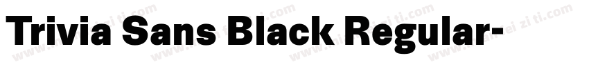 Trivia Sans Black Regular字体转换